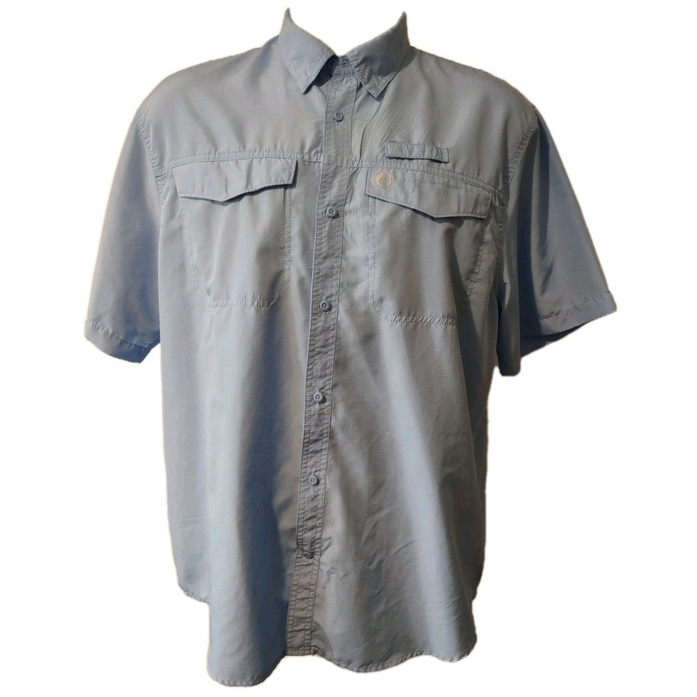 The American Outdoorsman Vent Shirt Men's Adult Size XXL Blue Short Sleeve  Mesh